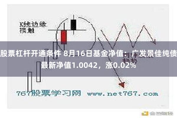 股票杠杆开通条件 8月16日基金净值：广发景佳纯债最新净值1.0042，涨0.02%