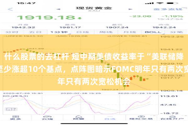 什么股票的去杠杆 短中期美债收益率于“美联储降息日”至少涨超10个基点，点阵图暗示FOMC明年只有两次宽松机会