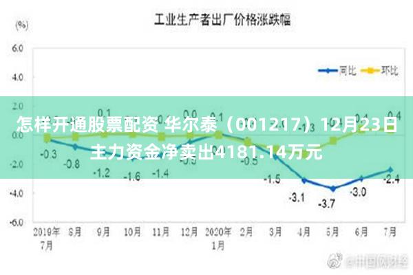 怎样开通股票配资 华尔泰（001217）12月23日主力资金净卖出4181.14万元