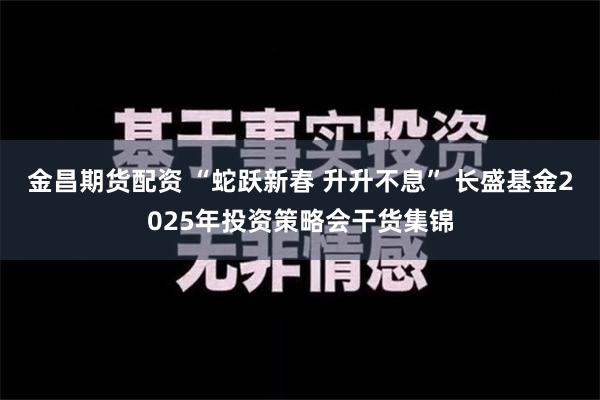 金昌期货配资 “蛇跃新春 升升不息” 长盛基金2025年投资策略会干货集锦